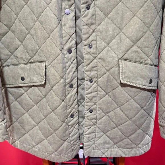 Joie Quilted Olive Green Barn Utility Oversized Jacket - Picture 3 of 7